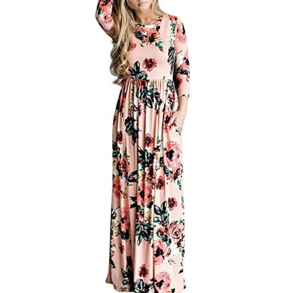 boutique Dresses & Skirts - Posh pick! Floor-length Pink dress with pockets!!